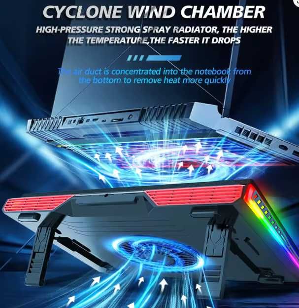 Охлаждающая Подставка Coolcold K46 RGB, охлаждение для ноутбуков