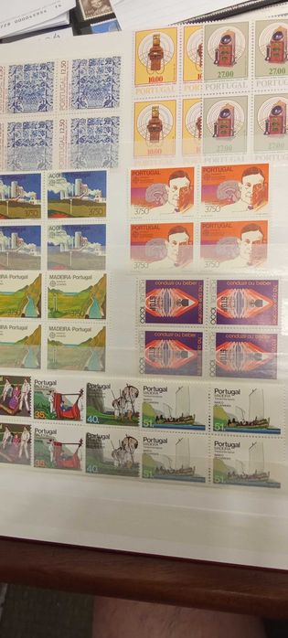 Selos de Portugal 84 quadras em séries completas