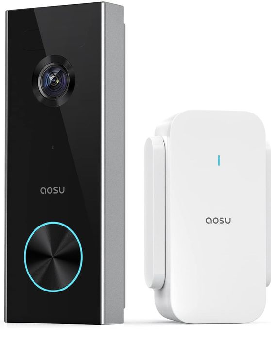 Dzwonek do drzwi z kamerą AOSU, bezprzewodowy