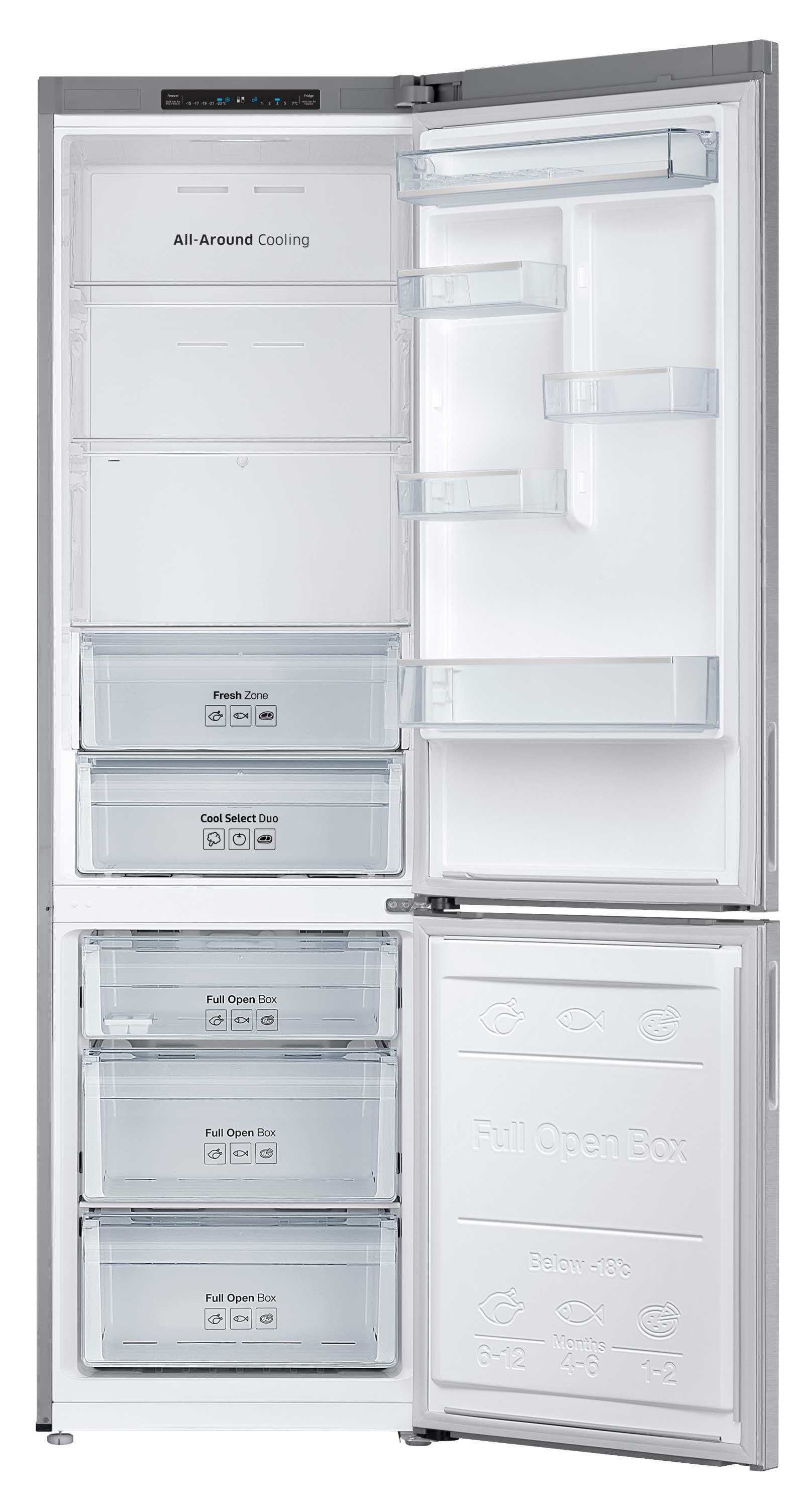 Lodówka SAMSUNG RB37J506MSA 201cm srebrna No Frost