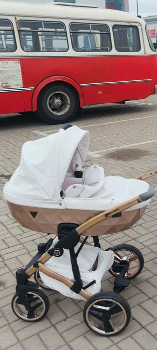 Wózek Junama Mirror Satin gold 4 w 1