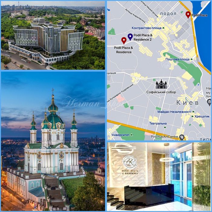 Podil Plaza & Residence, 55м2 вітальня +окрема спальня, Глибочицька 73