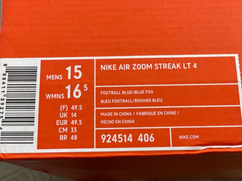 Кросівки Nike Zoom Streak LT 4 Racing. Розмір 49,5 eur, 15 usa (33см)