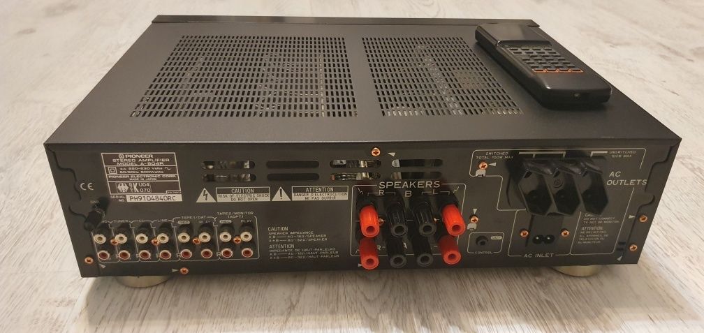 Igiełka wzmacniacz stereo + pilot oryginalny wieża pioneer a504r a-504