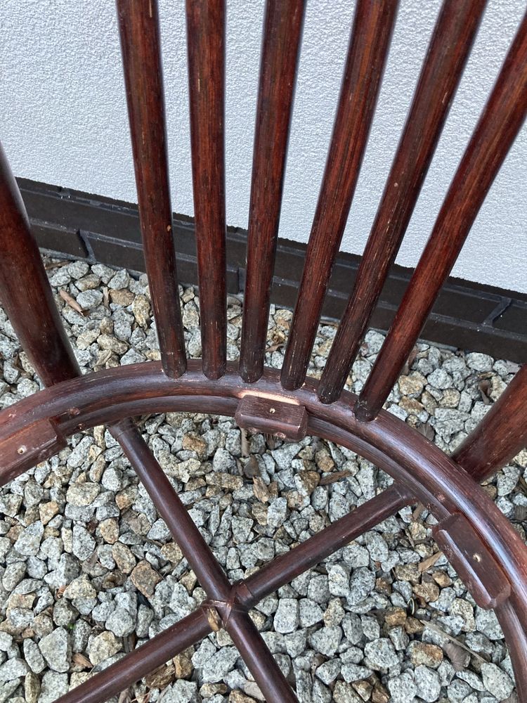 Komplet krzeseł bambusowych