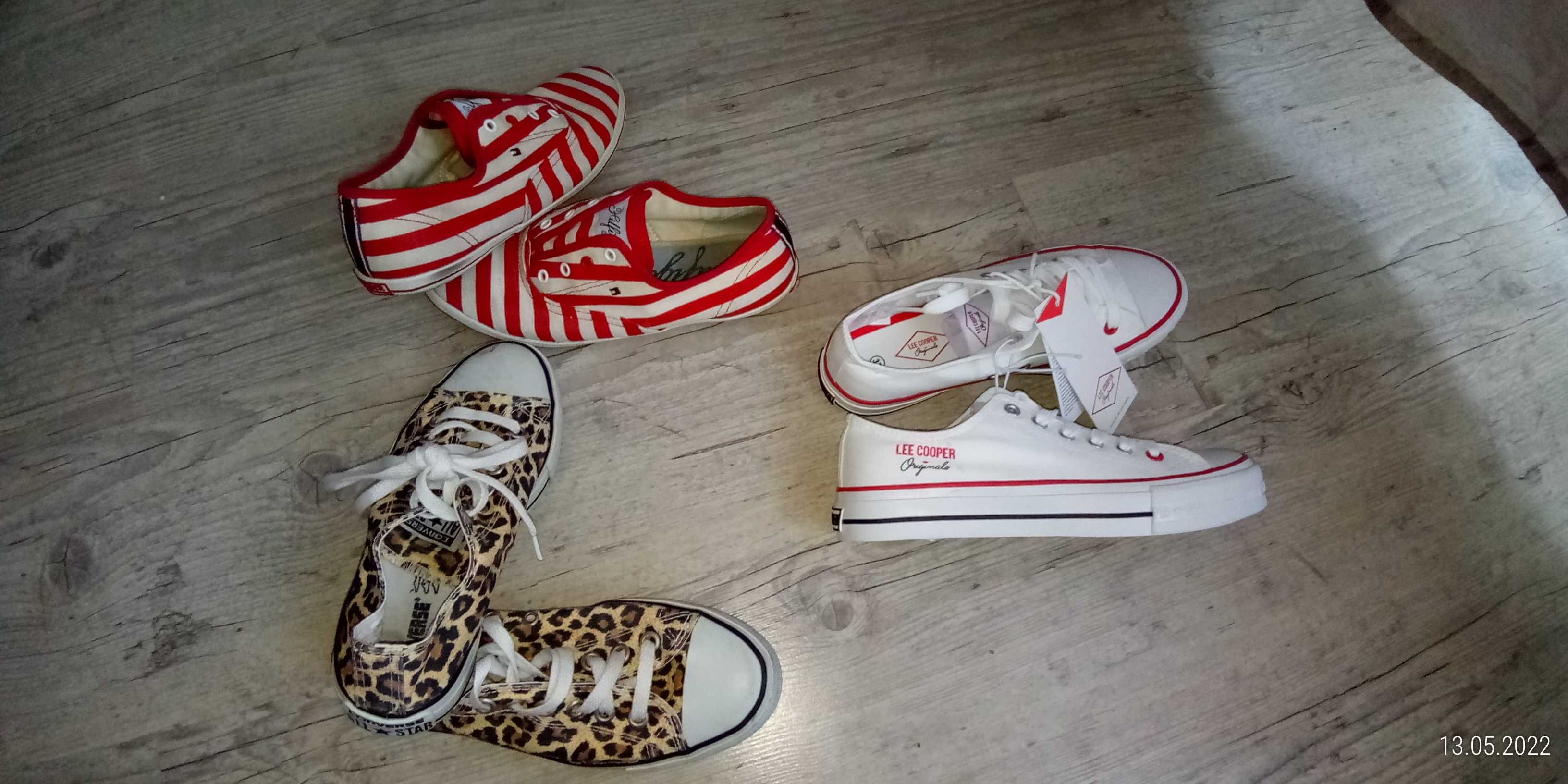NOWE tenisówki LeeCooper + Tommy Hilfiger i Converse rozm 37 i 37.5