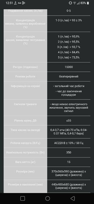 Медичний кисневий концентратор «МЕДИКА» Y007-3 з опцією небулайзера