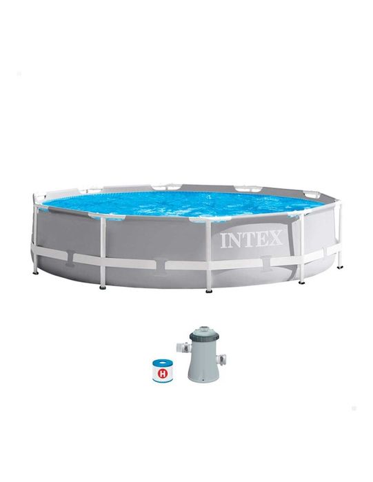 Piscina INTEX Prism Frame + Bomba + Cobertura (Garantia 2028)