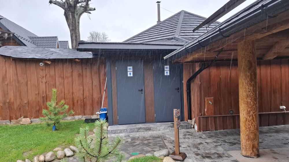 Kontener pawilon sanitarny, toaleta, łazienka mobilna ogrodowa wc