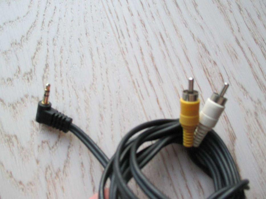 kabel mini jack 3,5mm kątowy na 2xRCA Cinch