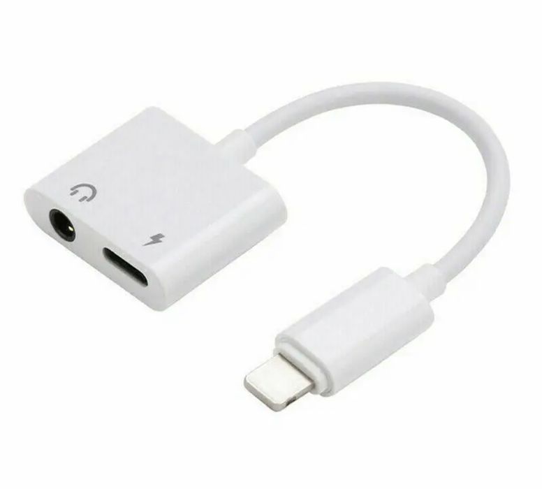 Перехідник розгалужувач для iphone 2 в 1 Lightning і 3,5 мм