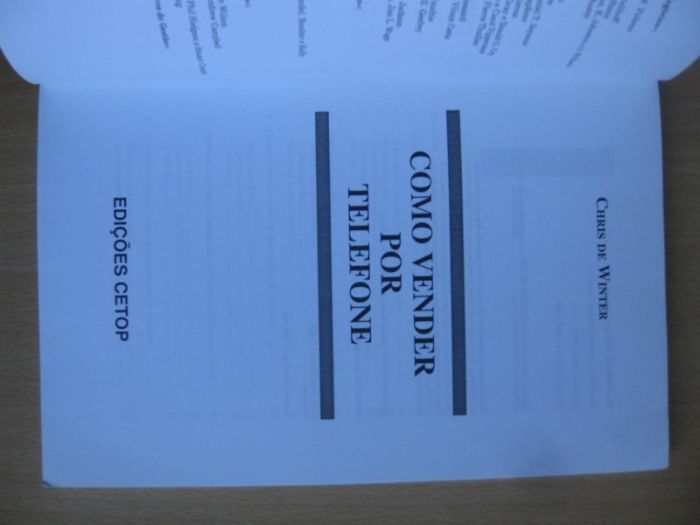 Como Vender por Telefone de Chris de Winter