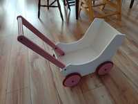 Drewniany wózek dla lalek haba