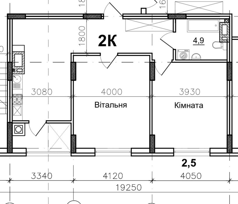 2-х кімн. Новобудова - 74 м2 - район парку Шевченка