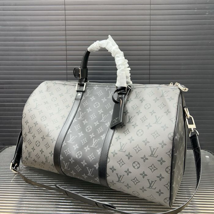 Louis Vuitton keepall сумка серая ручная дорожная в спортзал