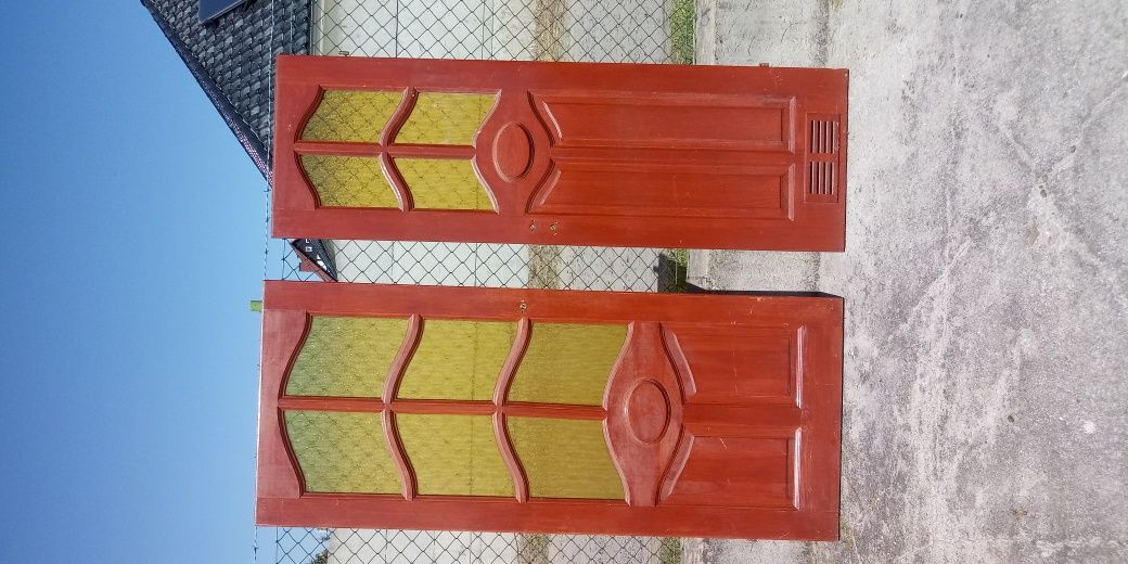Drzwi drewniane solidnie 1x 80 1x 60 2m wys