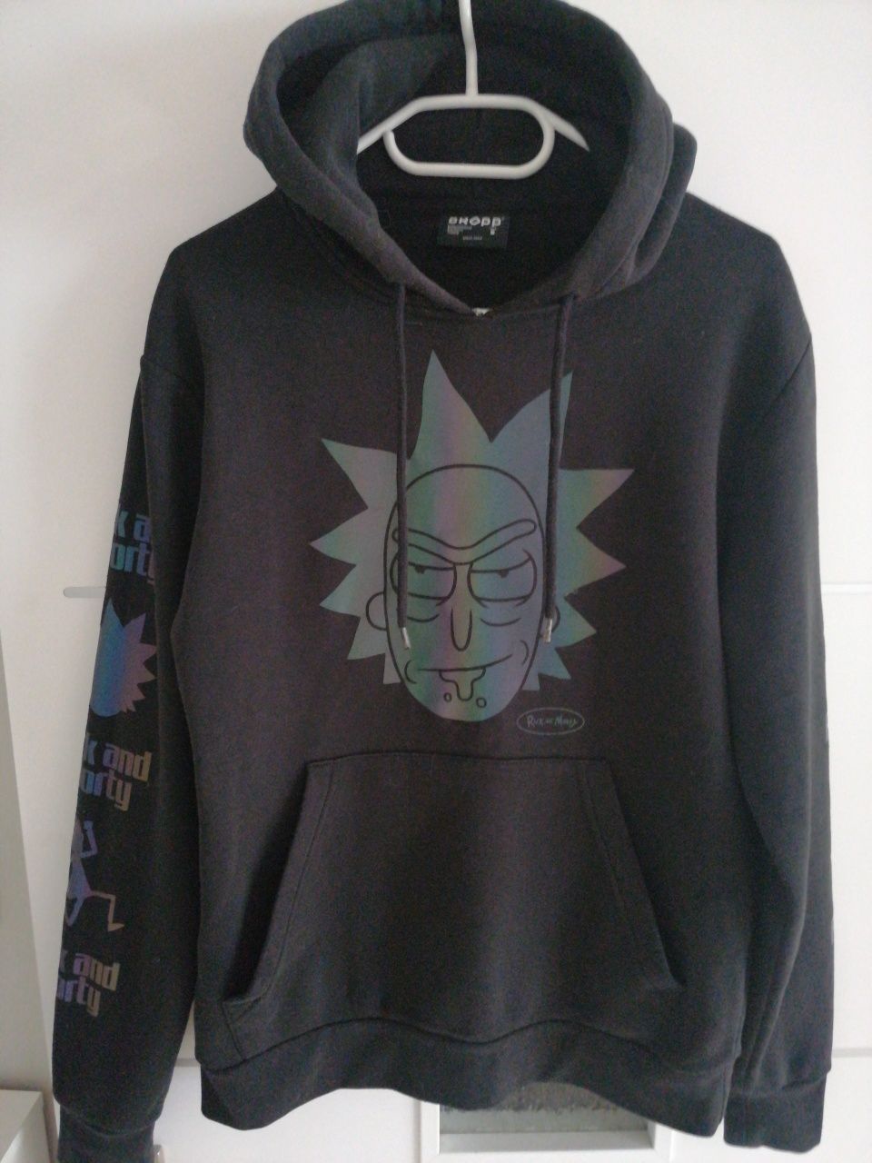 Rick and Morty Cropp bluza z kapturem czarna