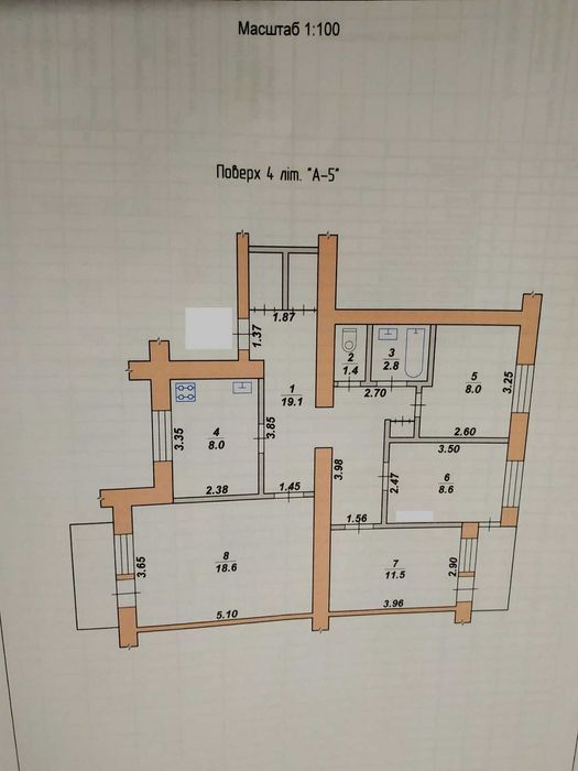 Продаж 4-кімн.кв. з великим тамбуром (власник)