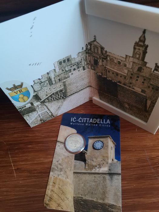 Moeda comemorativa de 2€ Malta 2024 em coincard