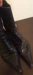 Botas de pele pretas