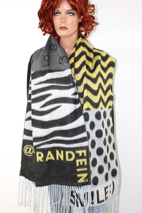 sw6 STRANDFEIN markowy ciepły puszysty szalik szal 45x184