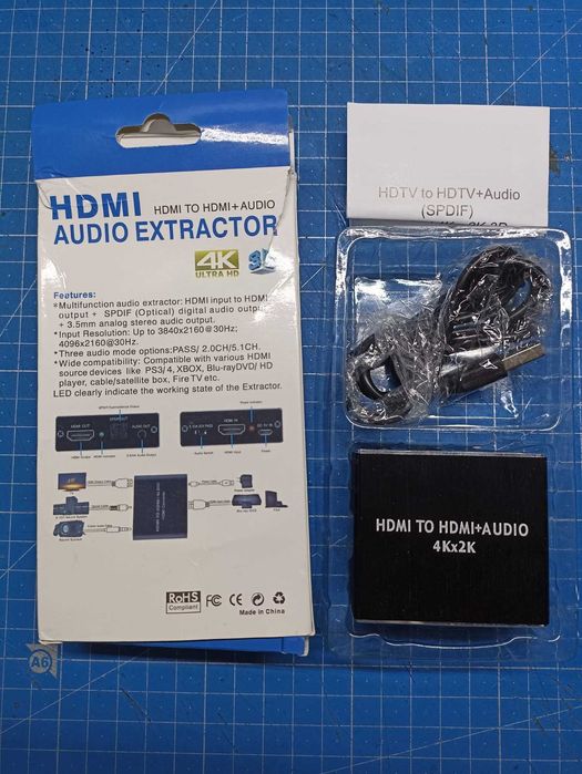 Конвертер  4K*2K HDMI to HDMI + Audio, SPDIF, джек 3,5 мм