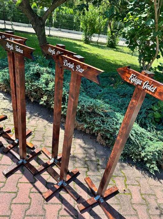 Dekoracje Weselne, Drogowskazy, Atrakcja, Wynajem, Tabliczki Ślubne