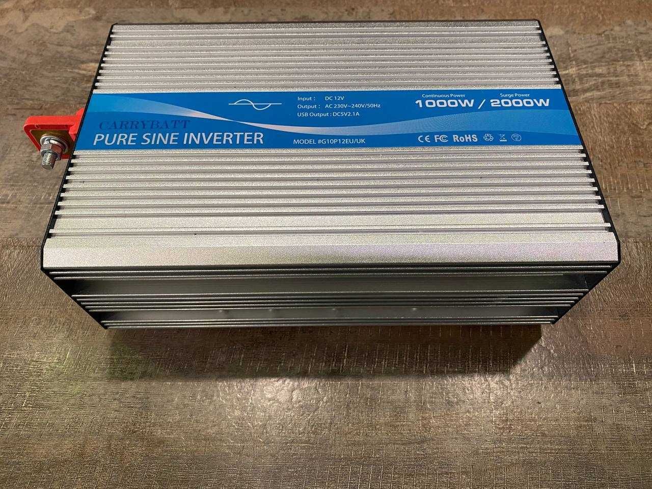Инвертер 1000W DC 12V Чистой синусоиды 1000-2000 Вт