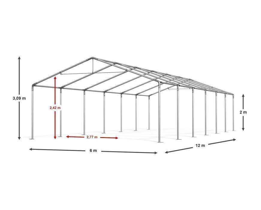Namiot Imprezowy Namiot ogrodowy Namiot handlowy 6x12x2m