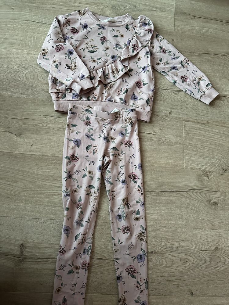Dres komplet h&m kwiaty 110/116