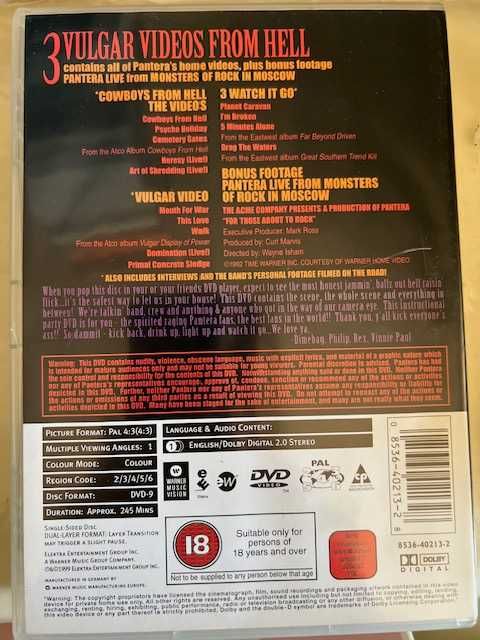 Pantera Vulgar Videos From Hell