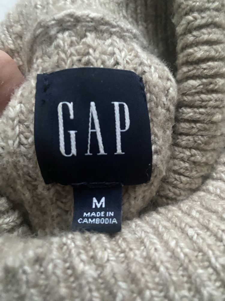 Свитер с горлом меланжевый GAP