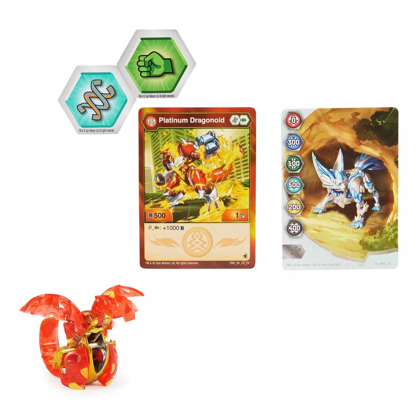 Bakugan  Evolutions DRAGONOID PLATINUM TRUE METAL nowa zabawka