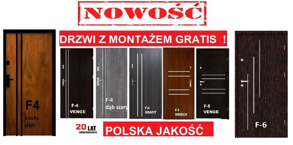 DRZWI z montażem zewnętrzne WEJŚCIOWE DO MIESZKANIA -wewnątrzklatkowe