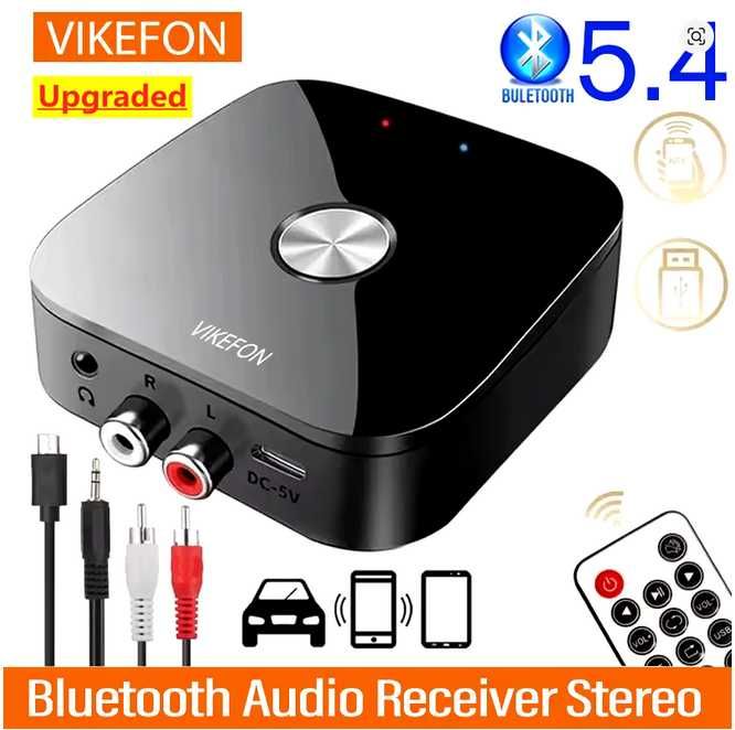 VIKEFON  T68  Bluetooth 5.4 Аудиоприемник 3,5 мм AUX R/L RCA