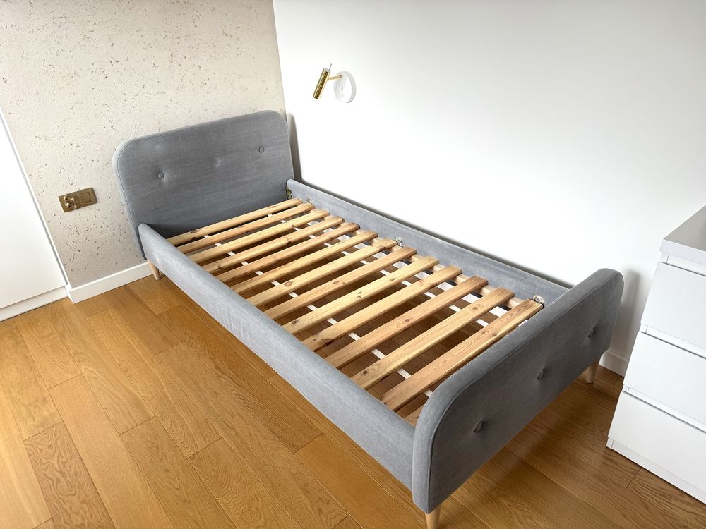 Łóżko tapicerowane Kids Concept, skandynawskie, pod materac 90x200