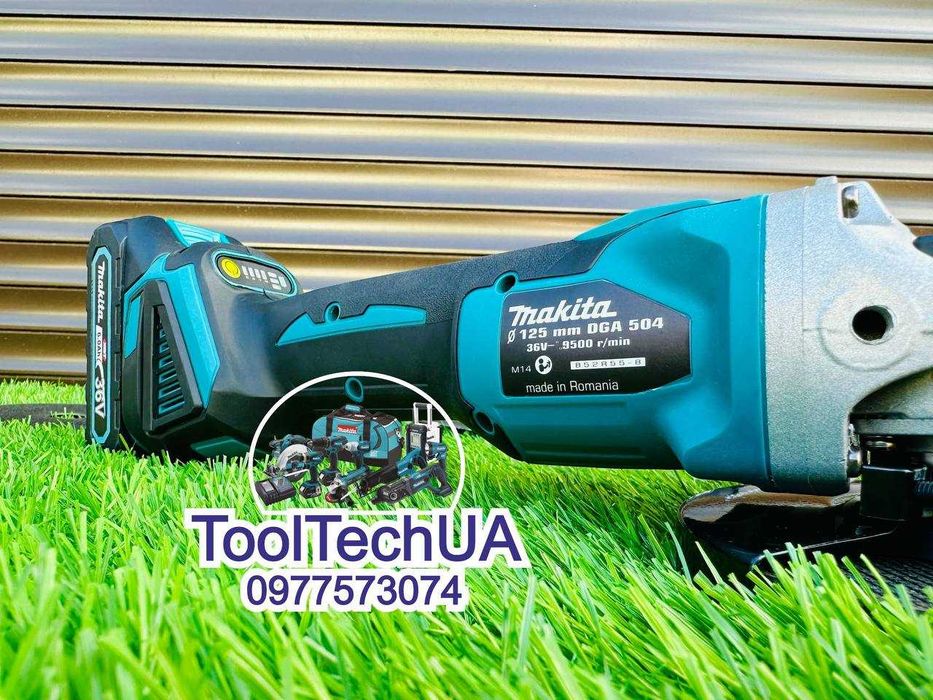Кутова Шліфувальна Mашина Болгарка Makita DGA 504 XGT УШМ (36V-6A) 2шт