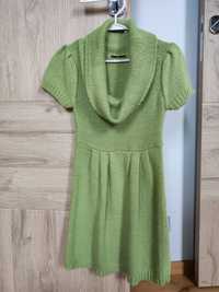 Zielona sukienka jesień zima rozmiar S