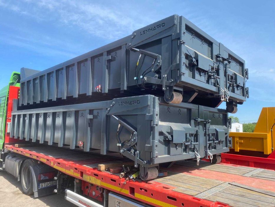Kontener hakowy 11m3 z hydrauliczną klapą