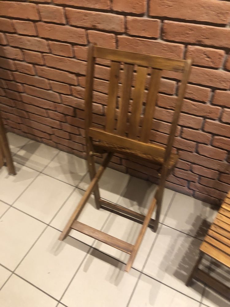 Krzesło drewniane akacja, biurowo tarasowe nowe