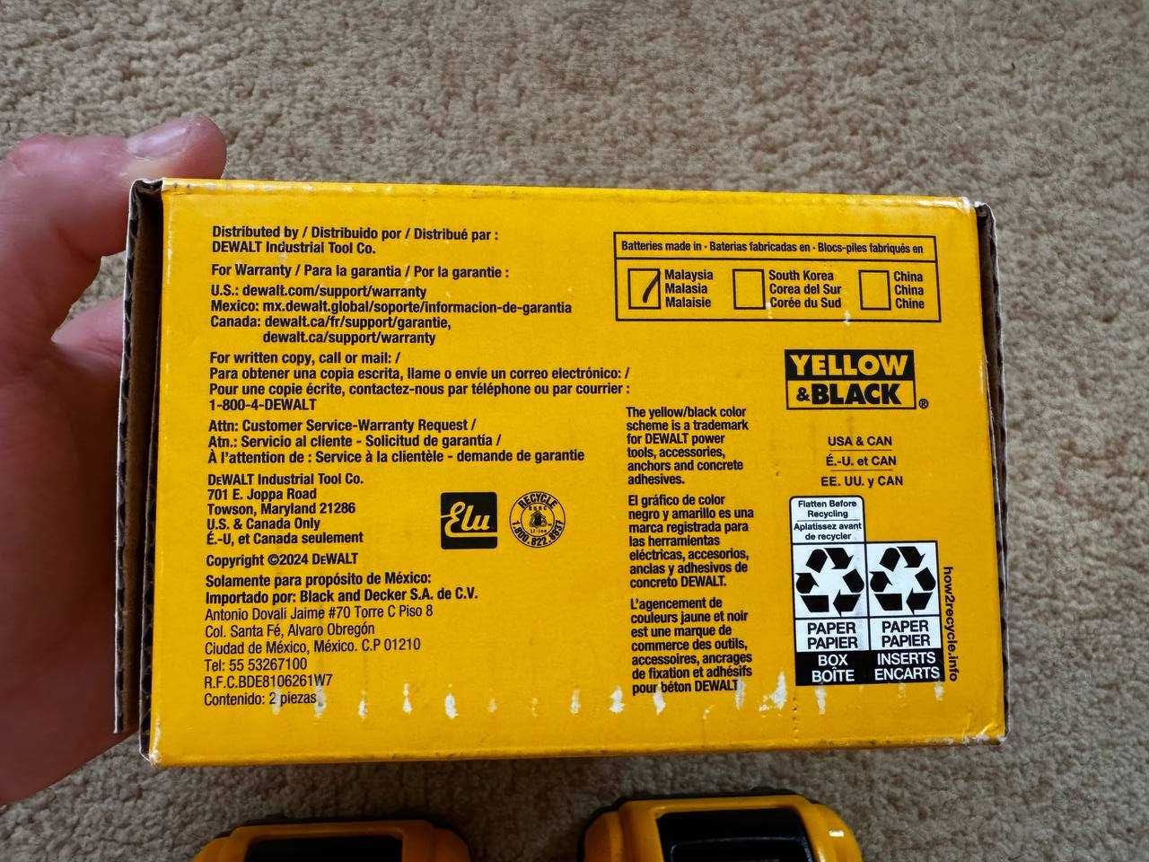 Нові Оригінальні запаковані акумулятори DEWALT 18/20V DCB204 4Ah