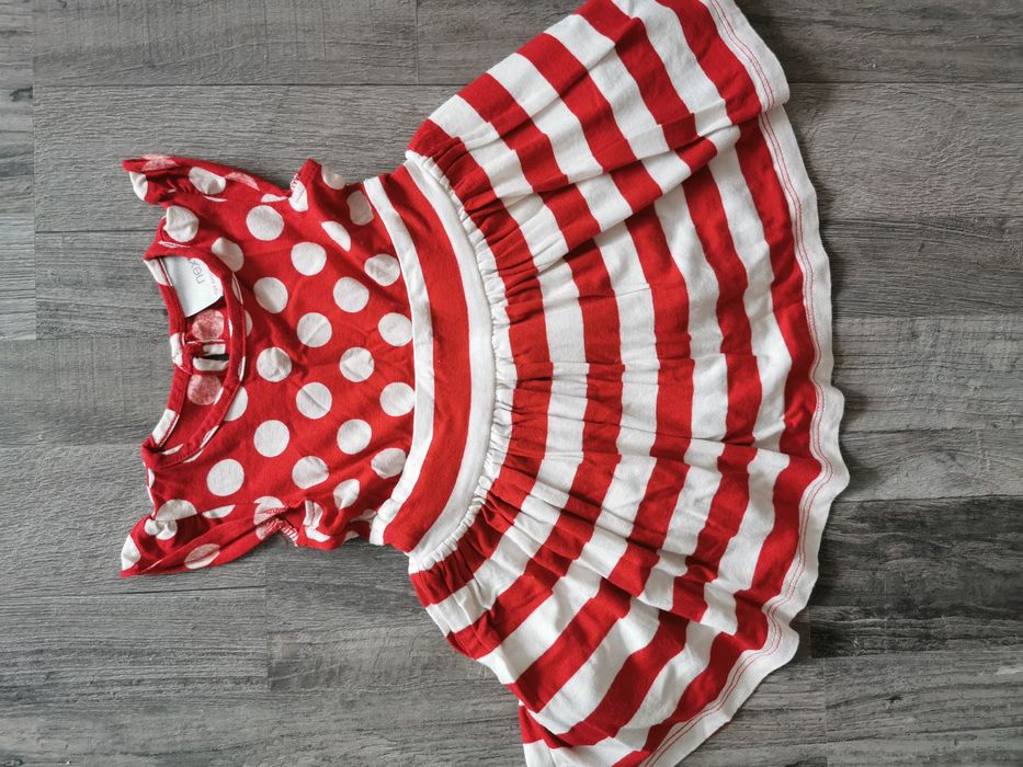 Czerwona sukienka Next 3-6mc 68cm