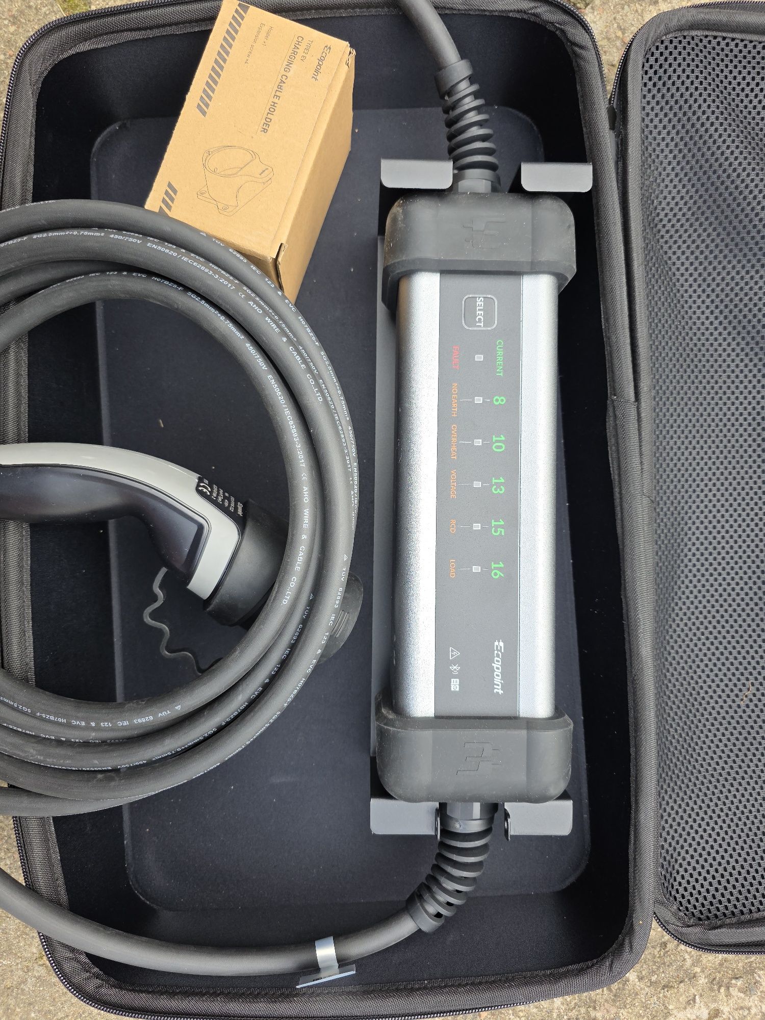 Ładowarka do samochodu ECOPOINT 3-fazowa 11kw. WiFi Bluetooth