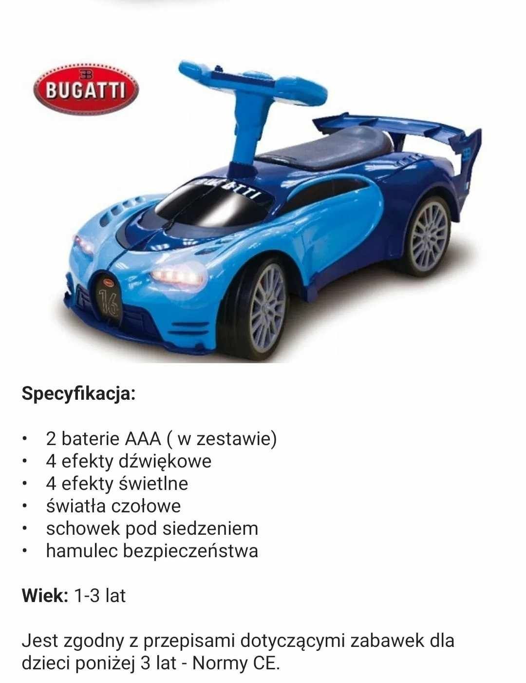 Jeździk bugatti  używany