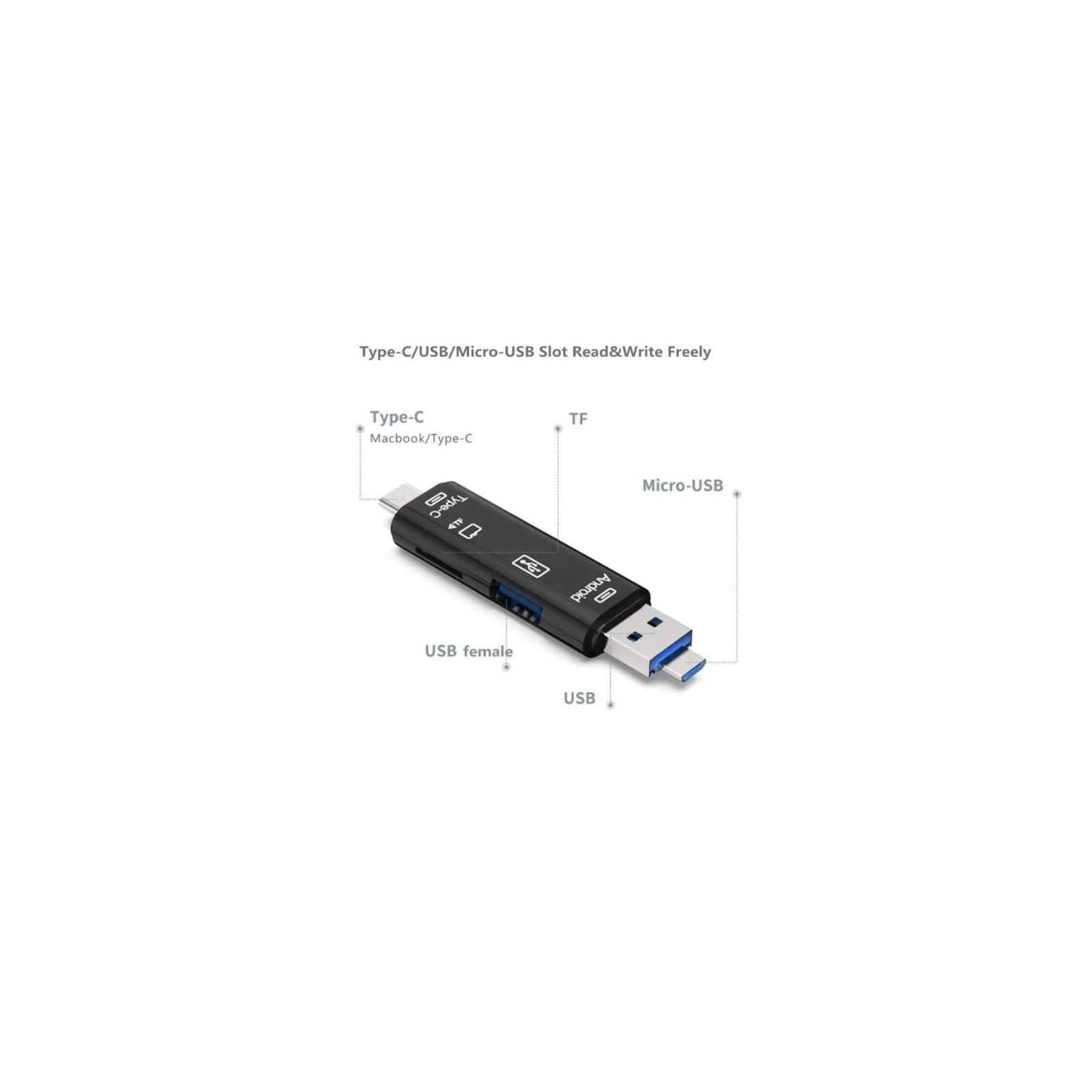 Зчитувач кардрідер флеш-карт Dynamode OTG 3-in-1