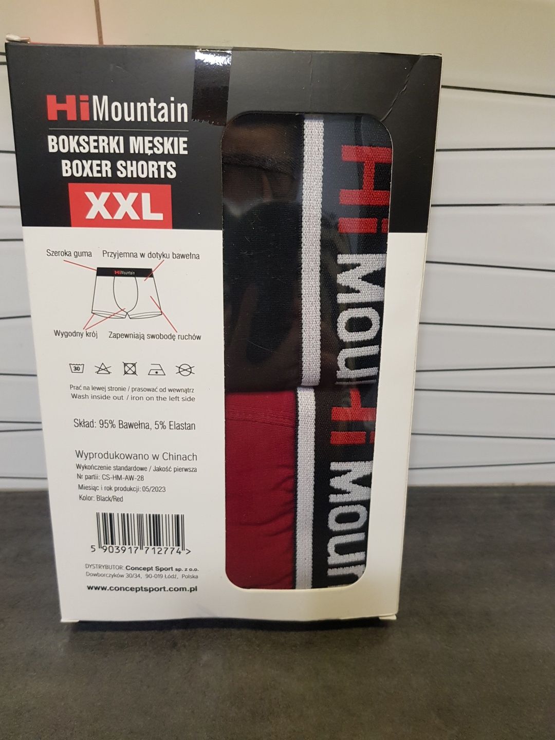 Hi Mountain Bokserki 2 pack XXL czarne/czerwone