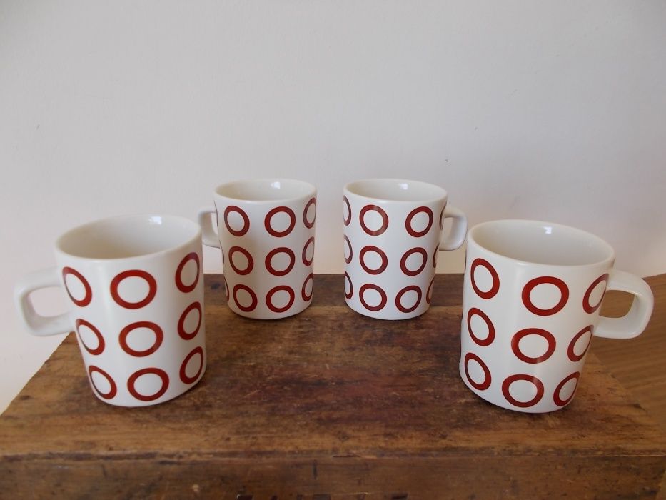 Conj. 4 Canecas Mug Café Chá Nova Retro SAGAFORM alternativa ao Ikea