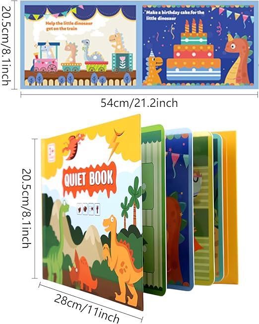książka montessori interaktywna sensor, dinozaury