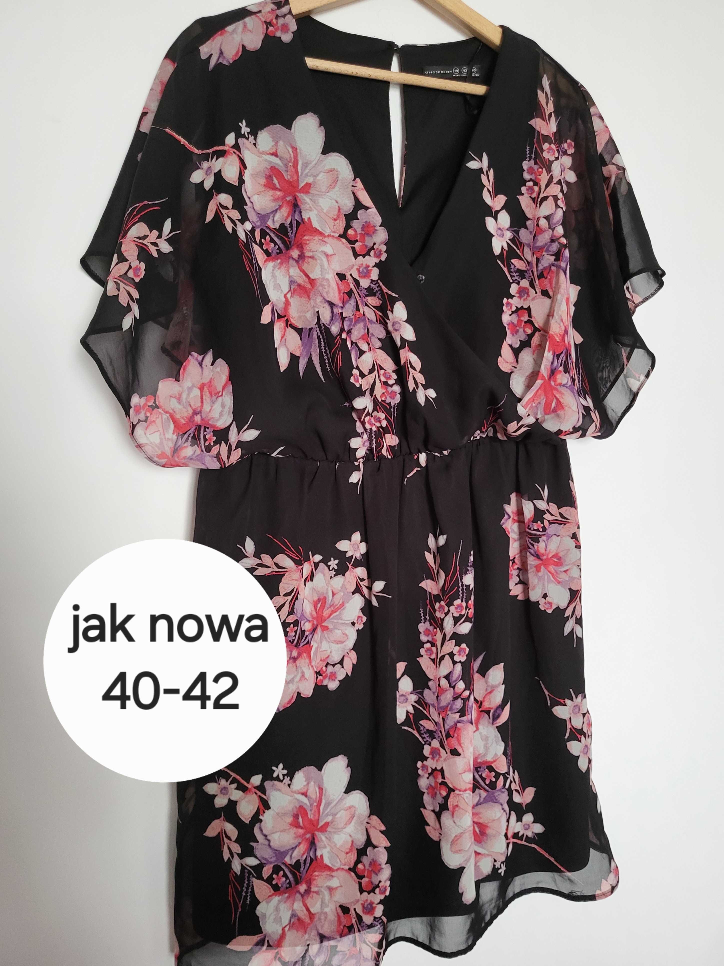 Luźna duża krótka sukienka Atmosphere 40 42 XL casual jak nowa
