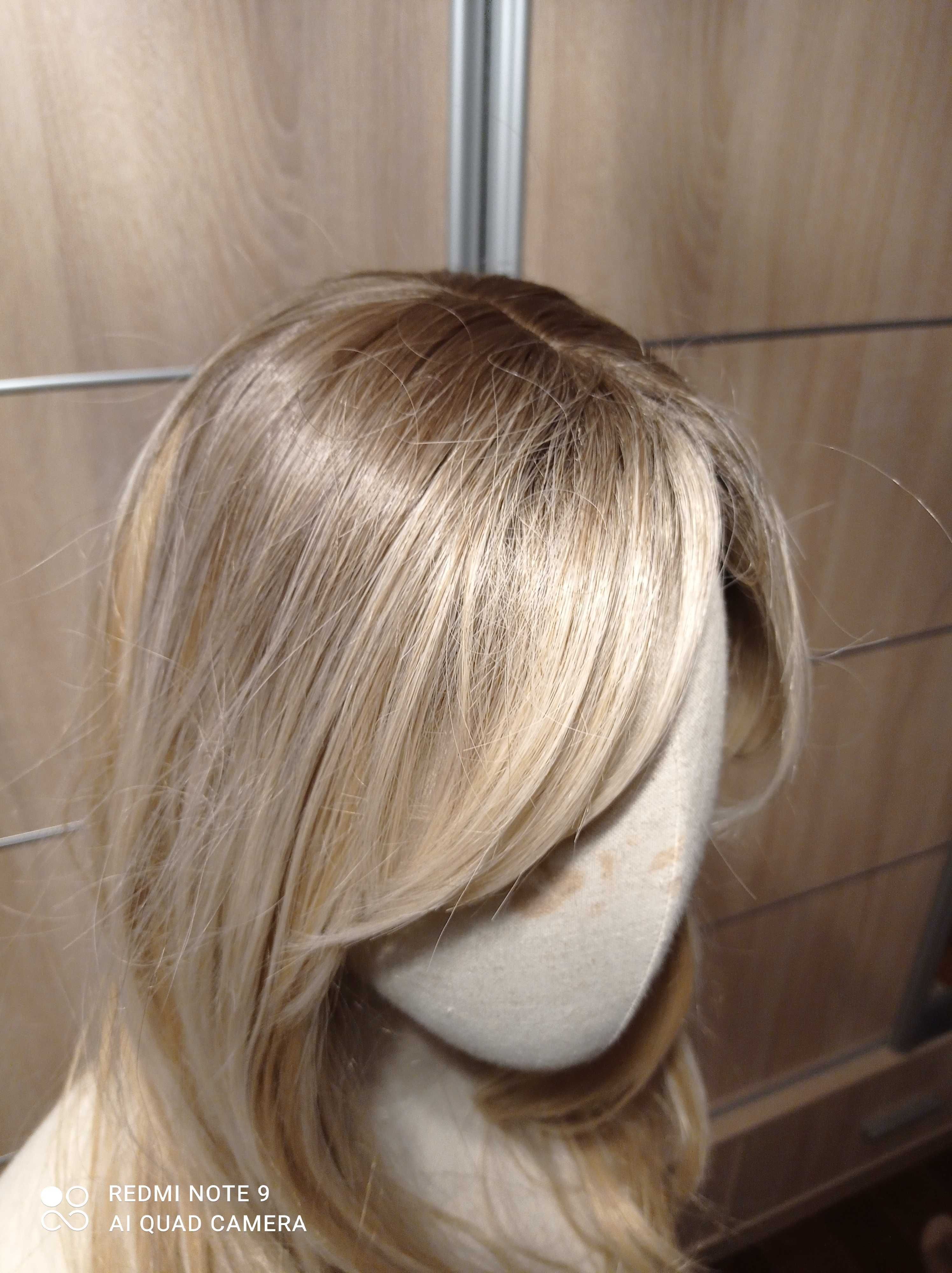 Nowa peruka blond ombre pasemka refleksy pięknie wycieniowane 60cm